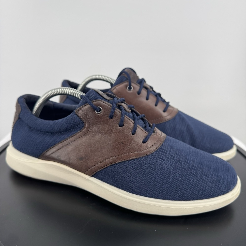 Cole Haan Men's Grand Tour Blue Knit Oxfords With Leather‎ Accent - U.S. Size 9